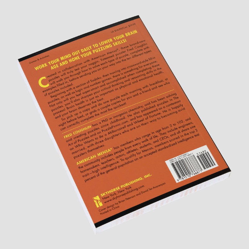back view of Mensa Everyday challenging mind games book