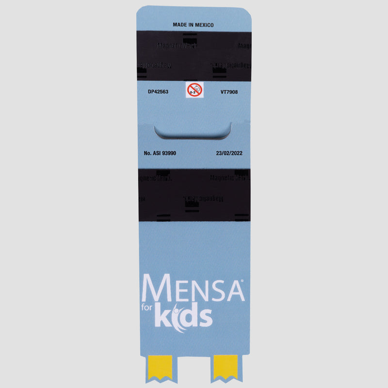 back of owl bookmark with text "Mensa for Kids"