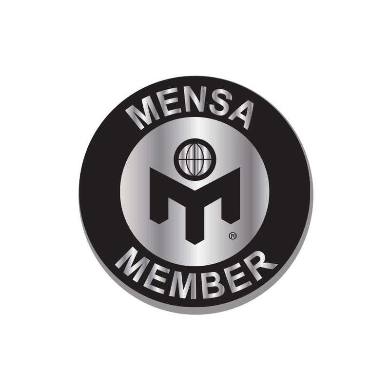 photo of mensa member lapel pin in silver