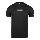 Black tee with white "Create." text