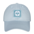 Light blue cap with a Mensa patch on a white background