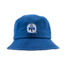 Royal Bucket hat with White Mensa Bug logo