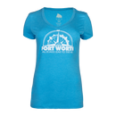 Light Blue V-neck tee with "FORT WORTH ALL ROADS LEAD TO THE AG" Graphic