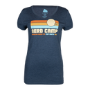 Navy V-neck tee with "NERD CAMP AMERICAN MENSA AG FORT WORTH 2026" graphic