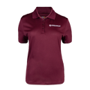 Ladies Burgundy polo with Mensa logo on left chest