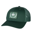 Green cap with a Mensa logo patch on a white background