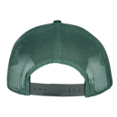Rear view of Green mesh cap on a white background