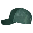 side view of green mesh cap