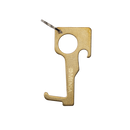 brass no contact keychain bottle opener with Mensa logo