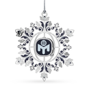 Mensa snowflake shaped ornament, with Mensa logo in center