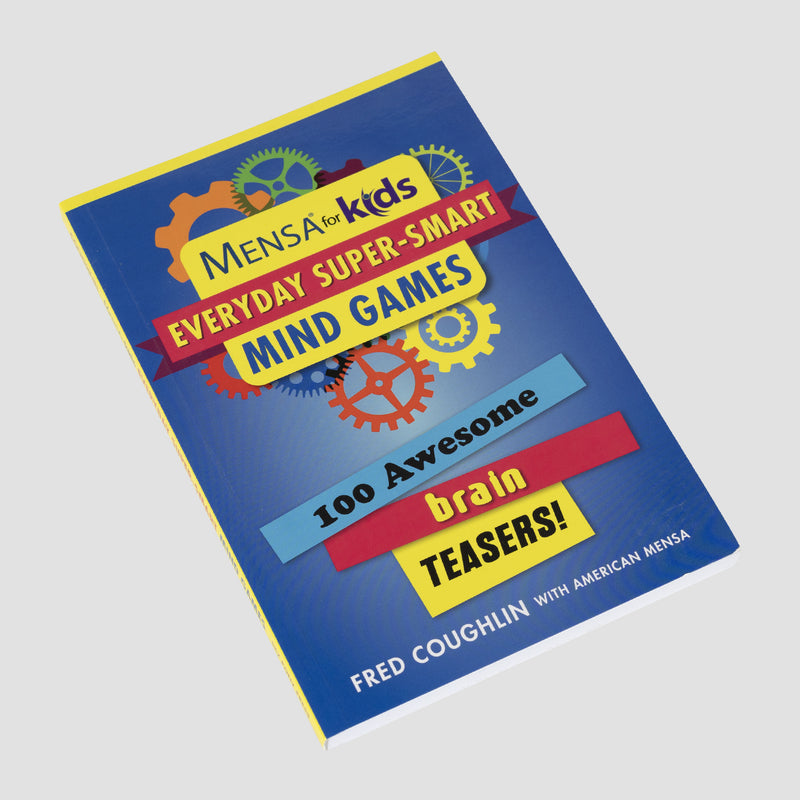 front view of Mensa for kids EVERYDAY SUPER-SMART MIND GAMES BOOK
