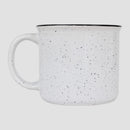 rear view of white campfire mug