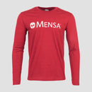 Cardinal Long Sleeve tee with white Mensa Logo