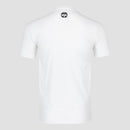 rear view of white unisex tee with Mensa logo on upper back