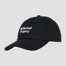 Black hat with white "Intellectual Property" text on front