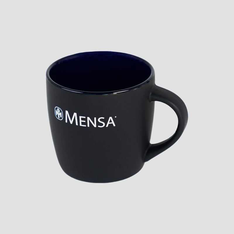 Mensa Riviera Ceramic Mug with white "Mensa" logo on side