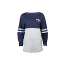 Two-tone navy and gray sweatshirt with 'Mensa' logo