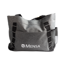 Gray tote bag with Mensa logo