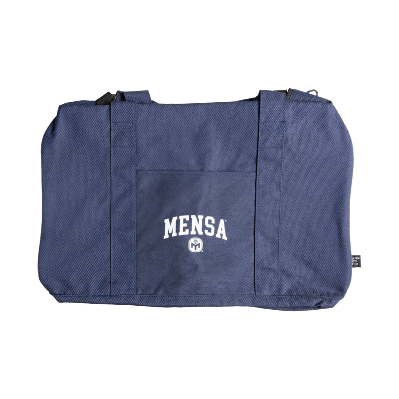 Navy blue bag with MENSA logo