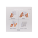 Backer assembly instructions for calendar, showing step-by-step process.