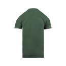 Rear view of forest green tee