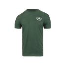 Forest green tee with Mensa logo on left chest