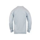 Rear view of light blue tee