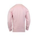 Back of pink sweater on a white background
