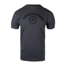 Charcoal Unisex Tonal Tee with "AMERICAN MENSA" text and MENSA logo on chest