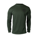 Forest Green Unisex Tonal Bug LS Tee with MENSA logo on left chest