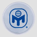 White patch with royal Mensa bug logo