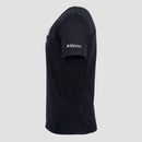 Side view of Be Kind tee showing white Mensa logo on left sleeve