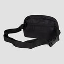 rear view of black Mensa Fanny pack with rear zipper