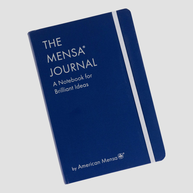 front view of blue Mensa Journal
