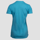 Rear view of bondi blue collegiate ladies tee