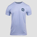 Columbia Blue unisex tee with navy Mensa bug logo on left chest