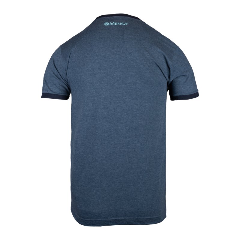 Mensa Nerd Camp Ringer Tee - Denim/Navy