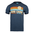 Navy ringer tee with graphic with text "NERD CAMP AMERICAN MENSA AG FORT WORTH 2026"