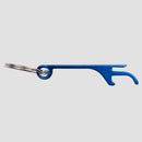 Blue Key chain bottle opener side view
