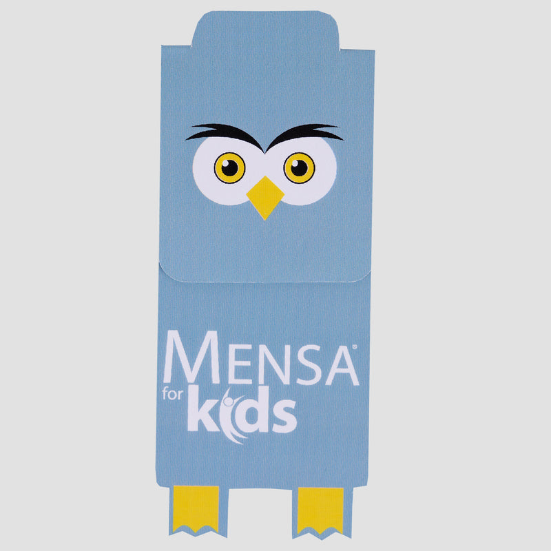 Owl bookmark with text "Mensa for Kids"