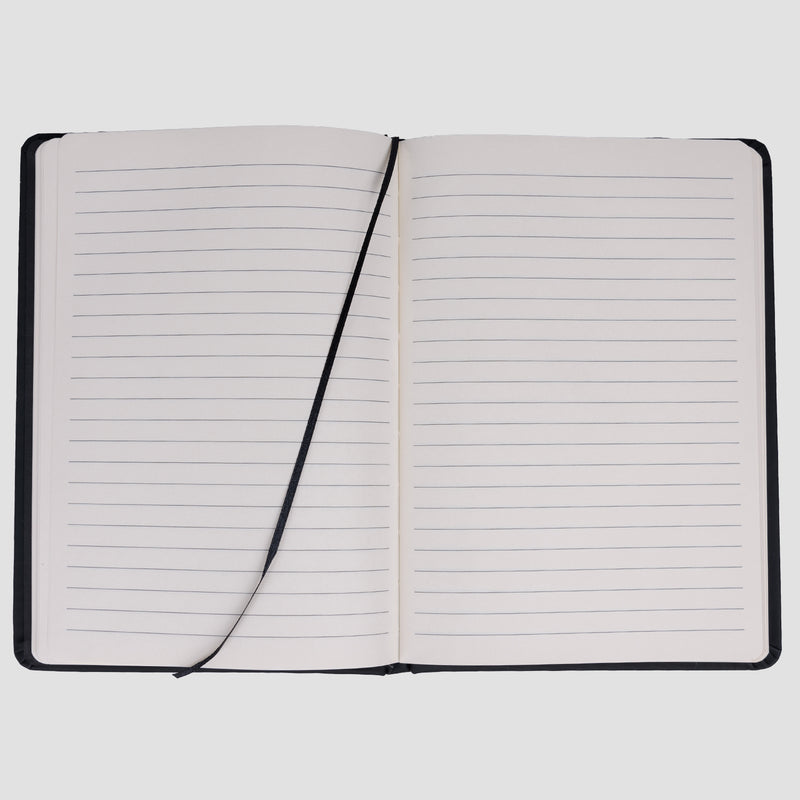 inside of notebook showing lined pages