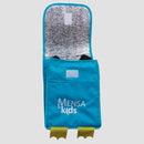 opened view of light blue owl lunch bag