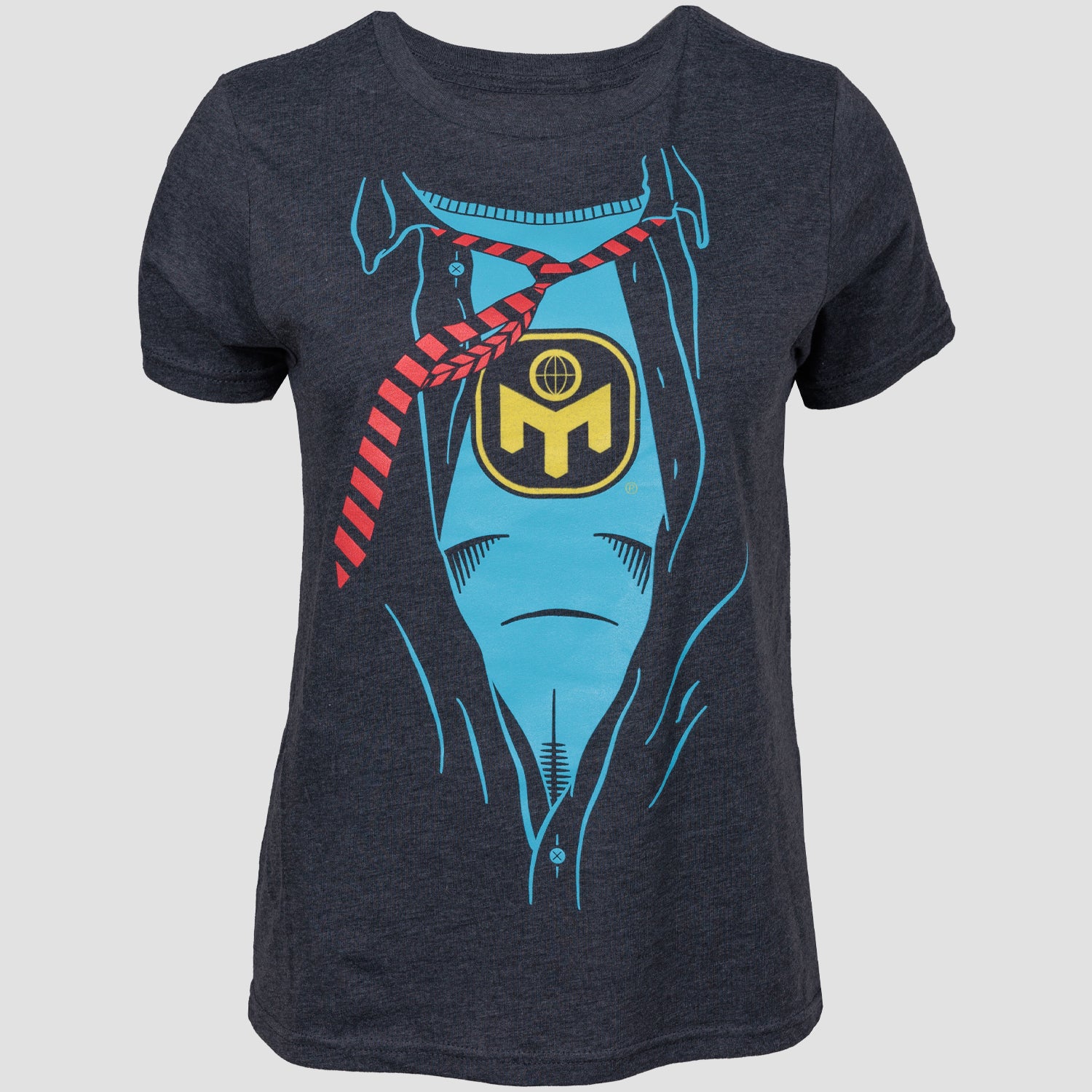 Mensa Suit & Tie Youth Tee - Charcoal