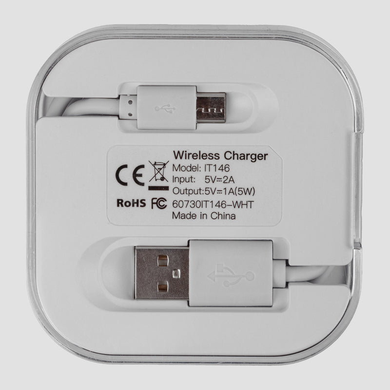 back of wireless charging pad showing cable