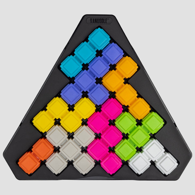 KANOODLE PYRAMID puzzle game board with pieces