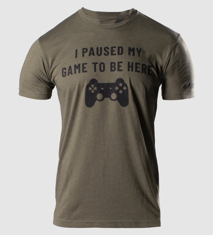Paused My Game Tee – Military Green