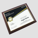 photo of empty holder in mahogany.