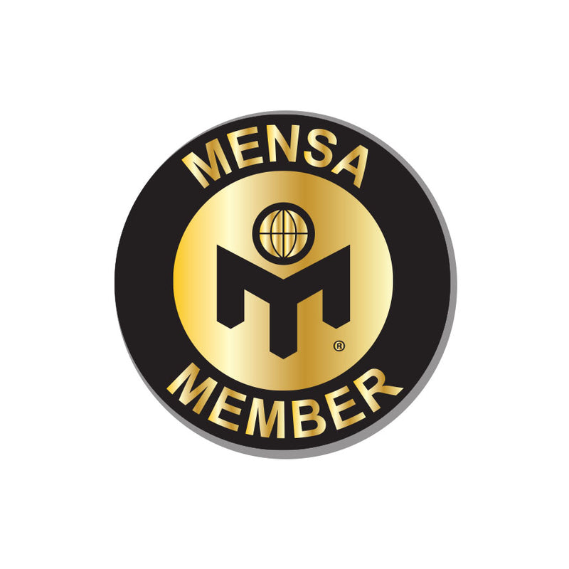 photo of mensa member lapel pin in silver